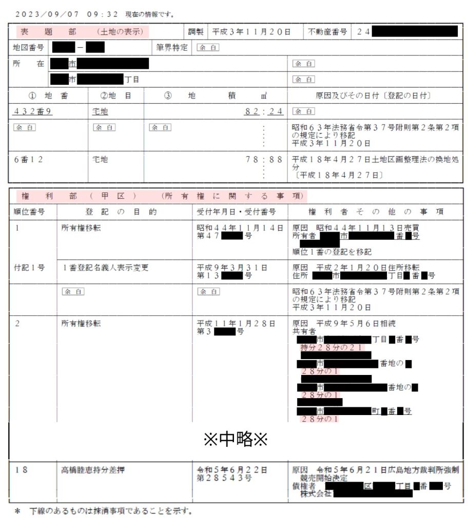 共有名義の戸建ての場合_土地_全体